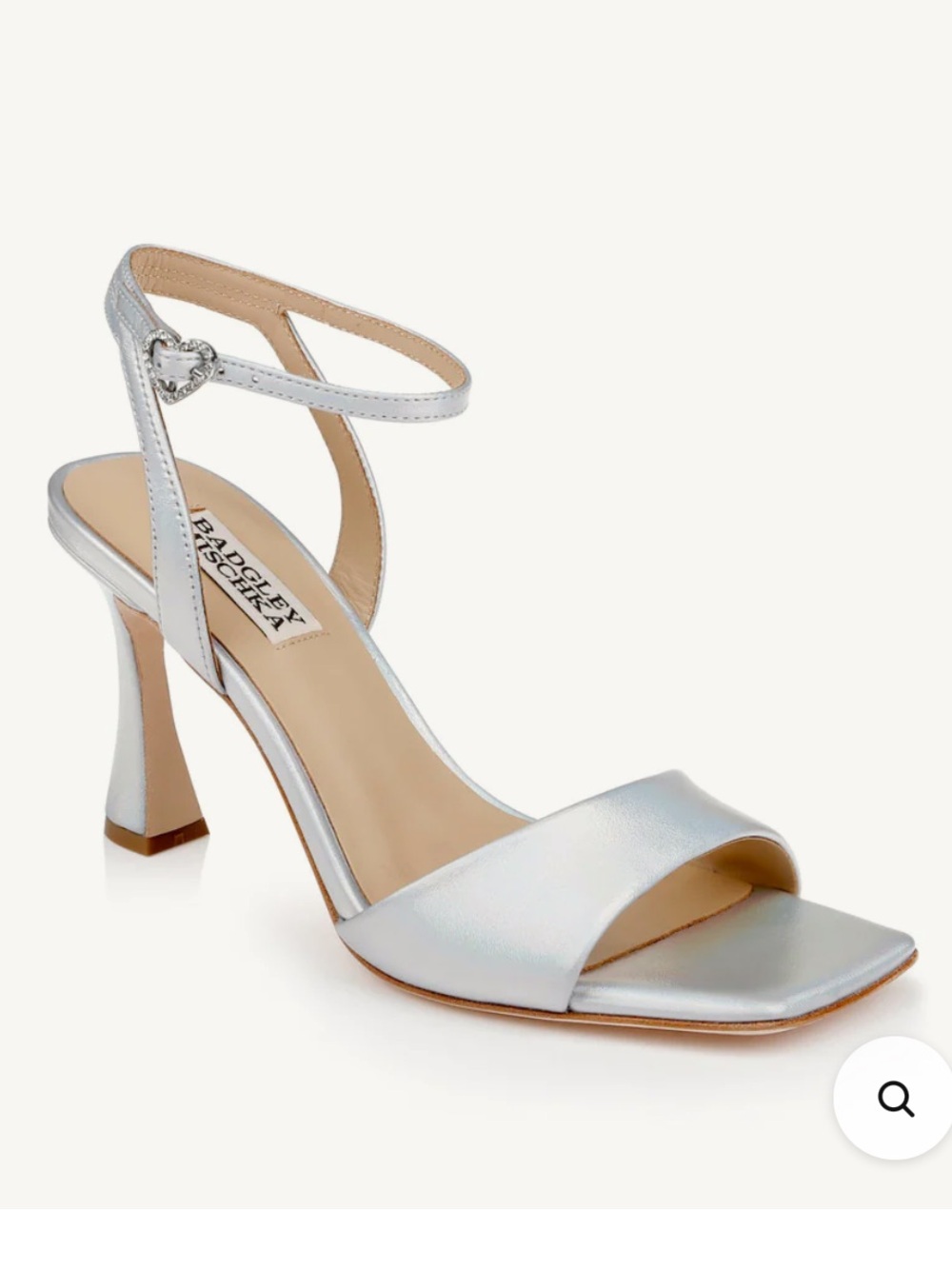 NEW Badgley Mischka Cady Sandals with Heart-Shaped Buckle Size 10